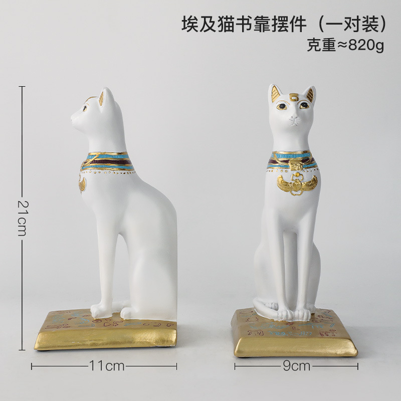 創意異域風情エジプト猫置物樹脂工芸品実用装飾書ろうそく台ソフトプレゼント|undefined