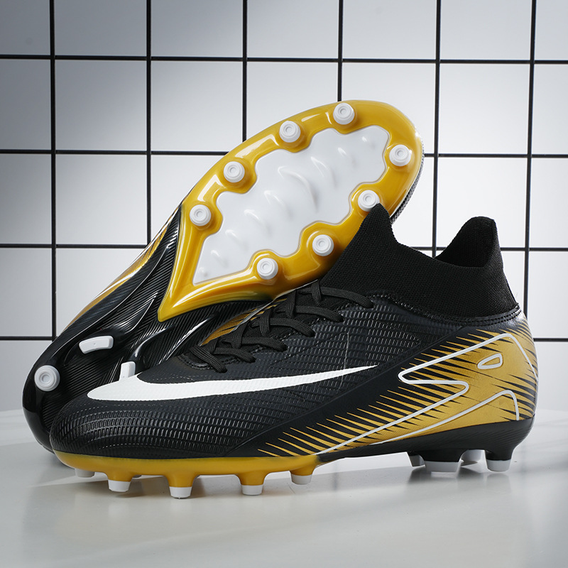 2025 nuevos zapatos de fútbol transfronterizos para hombres y mujeres AG clavos largos zapatos de entrenamiento antideslizantes juveniles de moda estudiantil