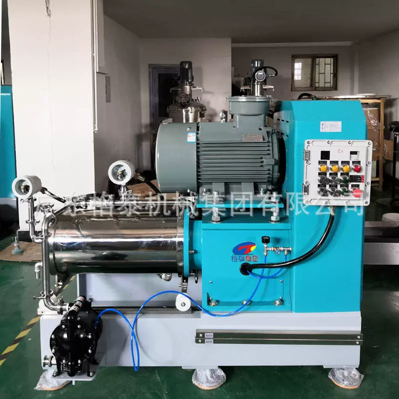 厂家供应60升卧式砂磨机 大流量棒销砂磨机 氧化铝磷酸铁锂砂磨机