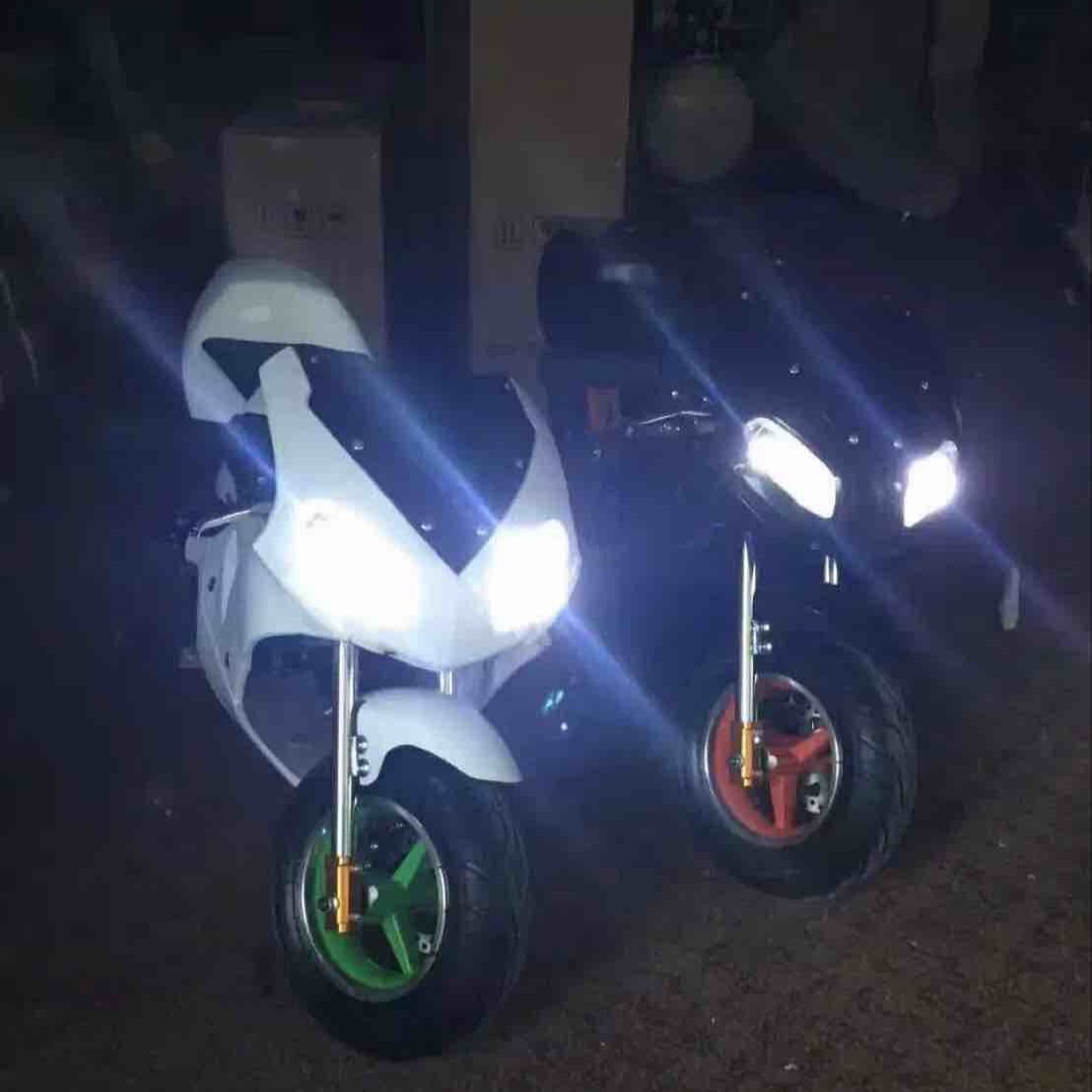 带灯款小跑车 49cc迷你摩托车 小趴赛车二冲程电启动小摩托