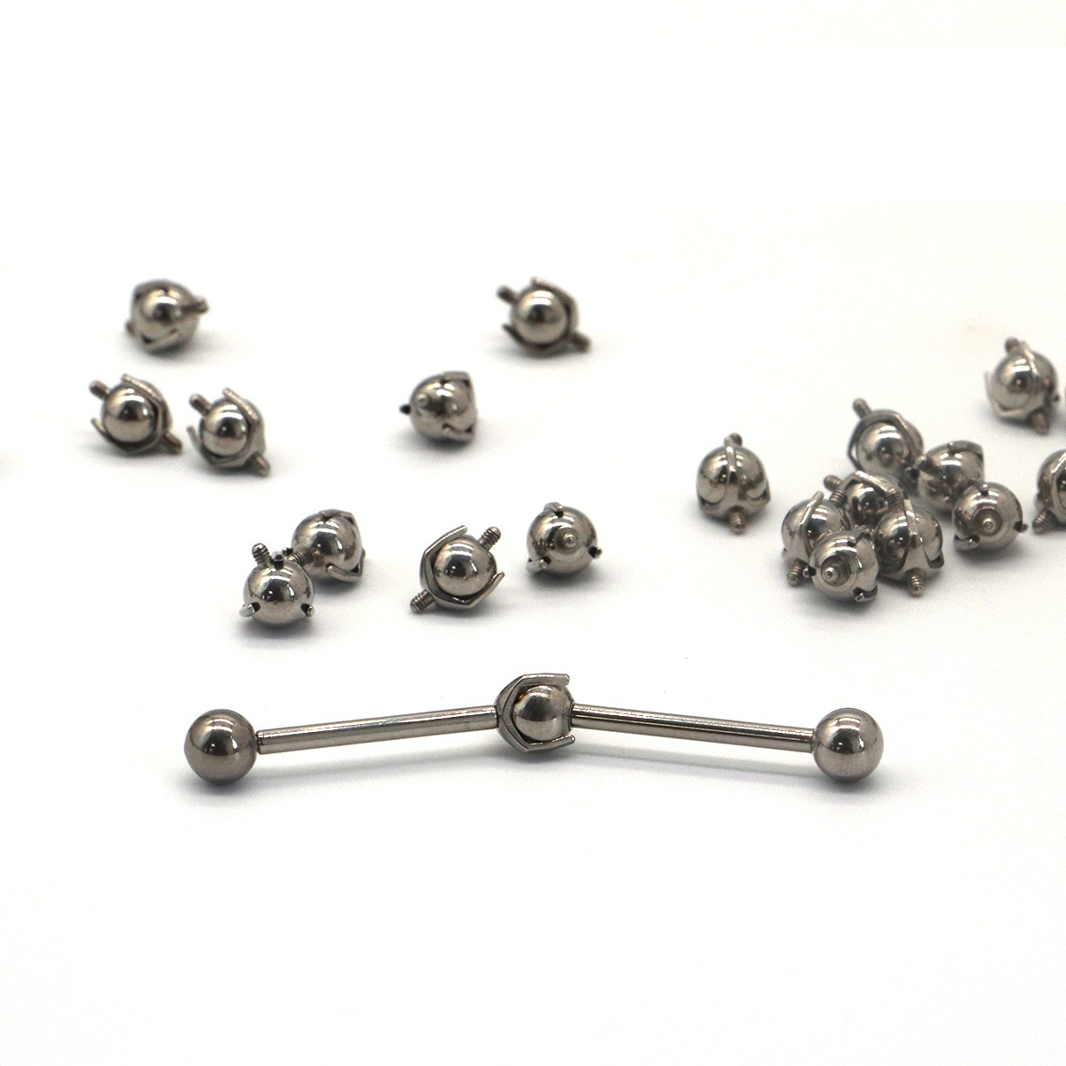 Pointed titanium steel lip stud product view