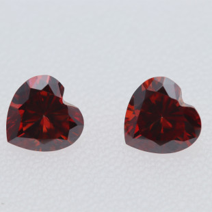 Heart-Shaped Ruby Moissanite Peach Heart-Shaped Red Diamond Irregular Colored Loose Stones Wholesale Accessories Heart Cut