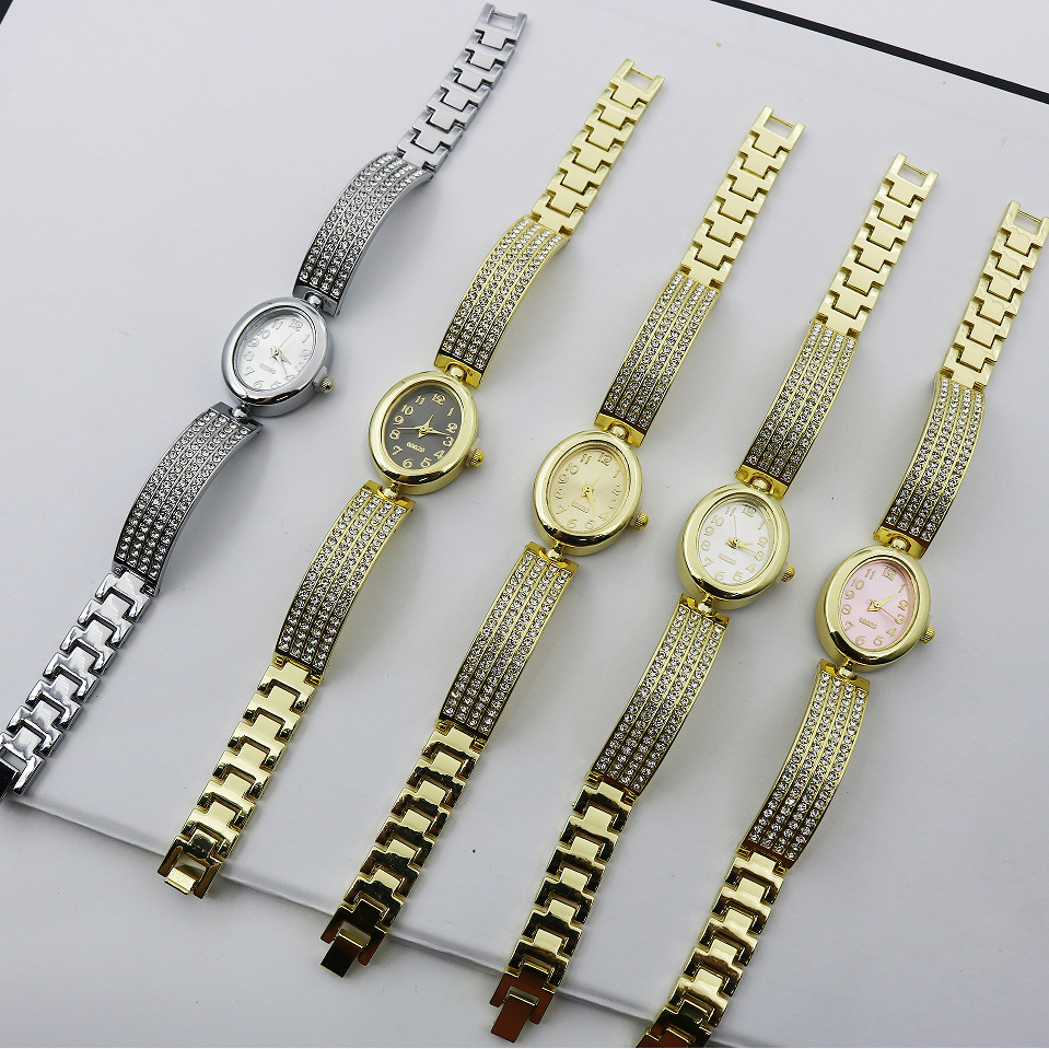 50g Weight Tempered Glass Mirror Material Casual Solid Color Jewelry Buckle Quartz Women's Watches