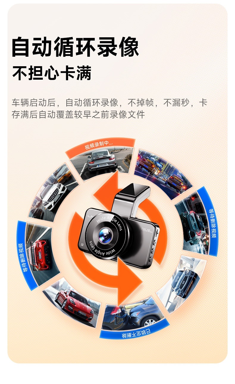 Lingdu Driving Recorder Ultra-High-Definition Night Vision Wire-Free 2026 New Model 360 Panoramic Parking Monitoring Bl990X