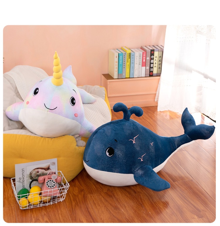 New Whale Pillow Plush Toy Large Whale Doll Children's Birthday Gift Decoration Company Annual Meeting Doll