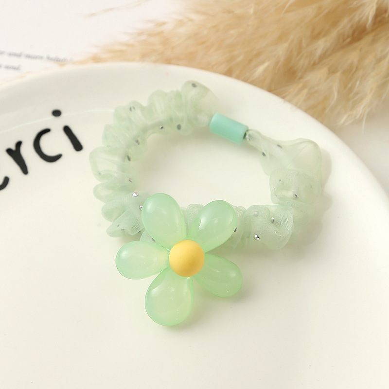 Elastico per capelli in organza con fiori e strass elegante_voghion.com