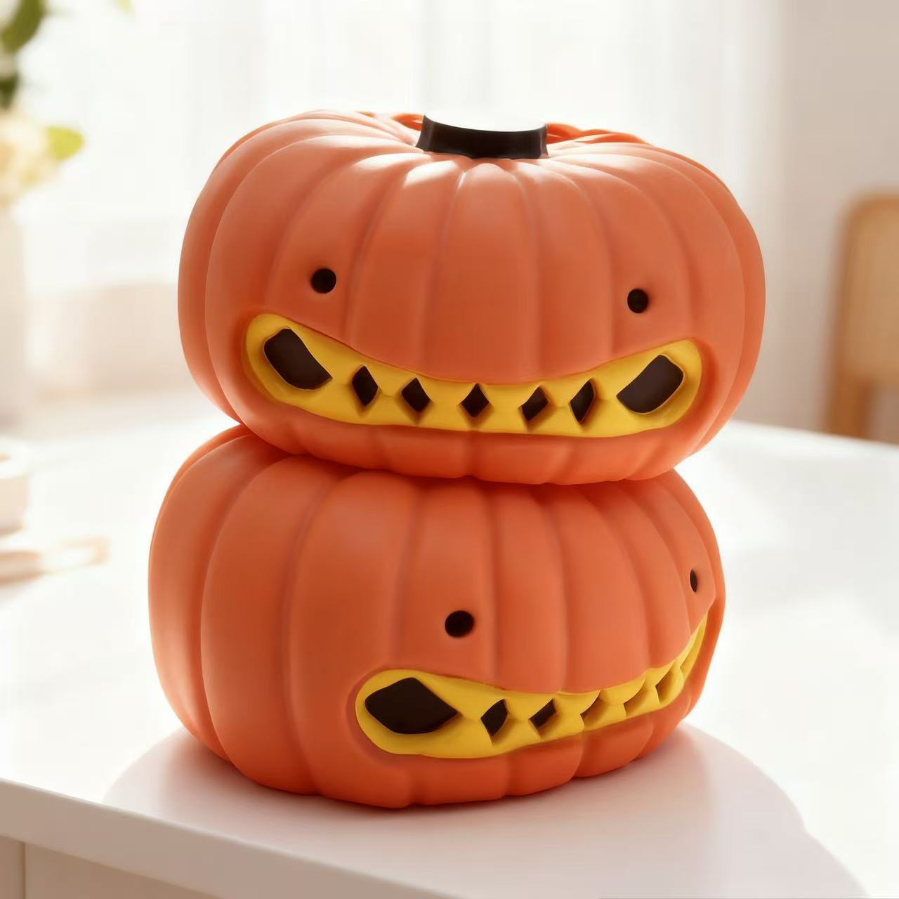 Halloween mordida de dientes calabaza cajas de papel servilletas comedor sala de estar dormitorio oficina adornos adorables