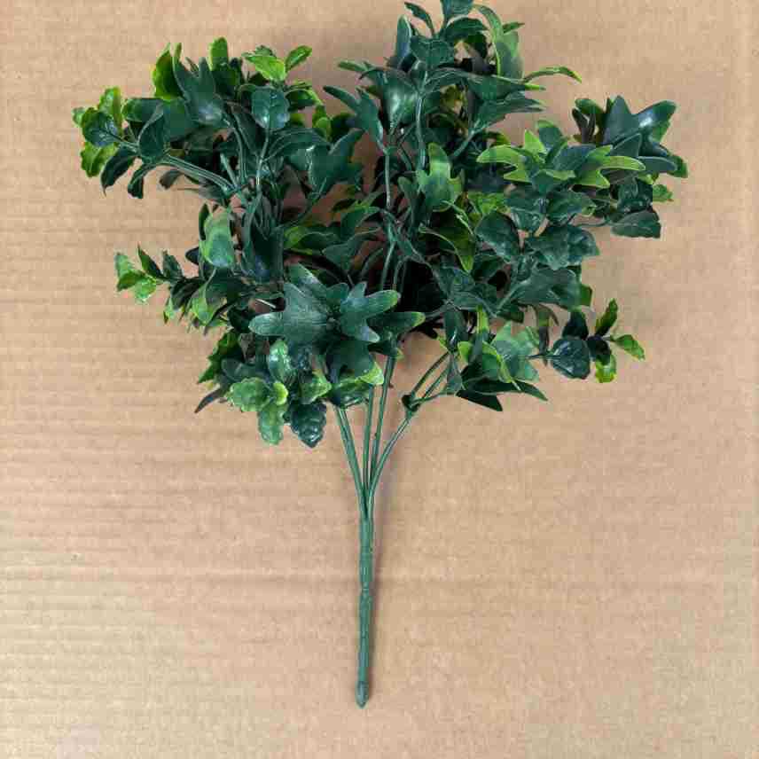 Plantas verdes artificiales pequeñas plantas retardantes de llama B1 SGS certificación de la UE informe retardante de llama simulación de plantas artificiales de haz
