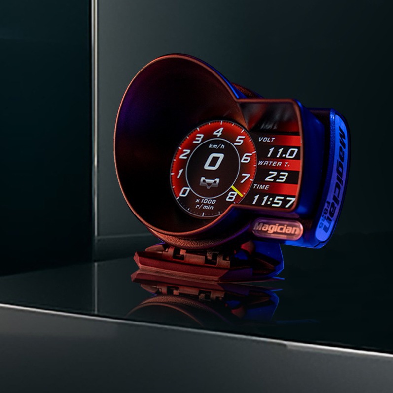 Mago OBD instrumento LCD Modificación del coche F835 multifunción velocidad de la temperatura del agua velocidad F8 Turbo medidor de pantalla digital