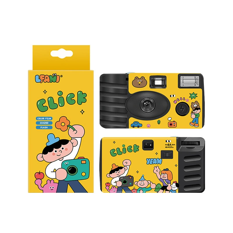 "CLick Illustrations" Color 27 Disposable Film Camera with Flash