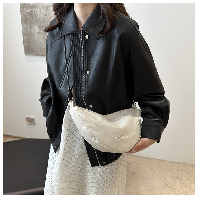 Oxford fabric 2024 casual new style with contrasting colors, light and simple, single-shoulder crossbody, underarm dumpling bag for women undefined