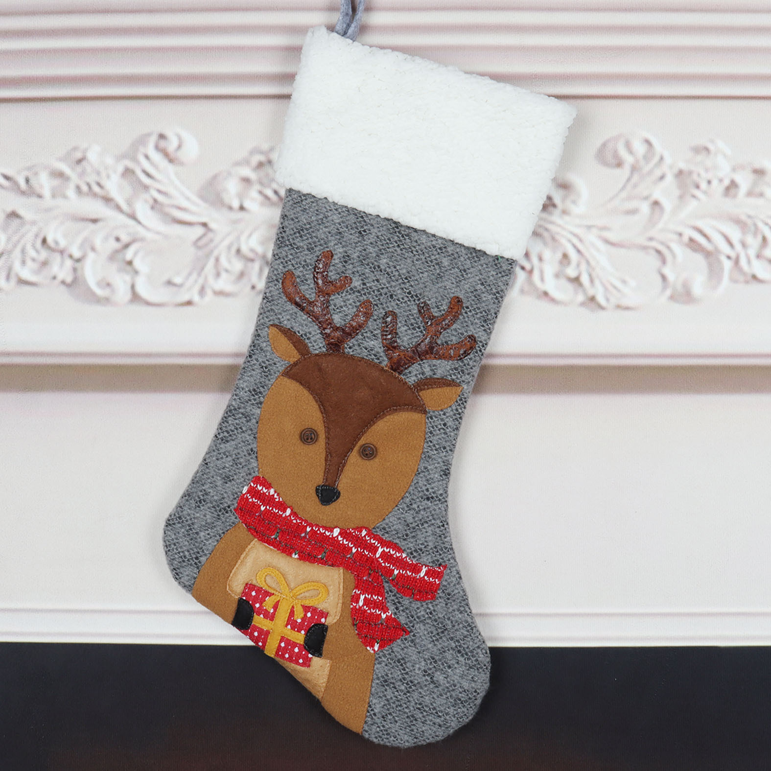 Medias navideñas decorativas con diseños festivos, para dulces