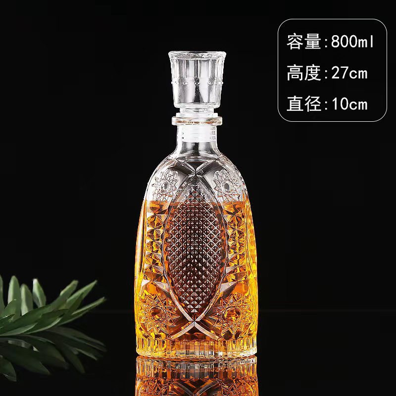 Moda tallado botella de vino jarra de vino engrosada botella de vino Vino sellado botella de vino vacía