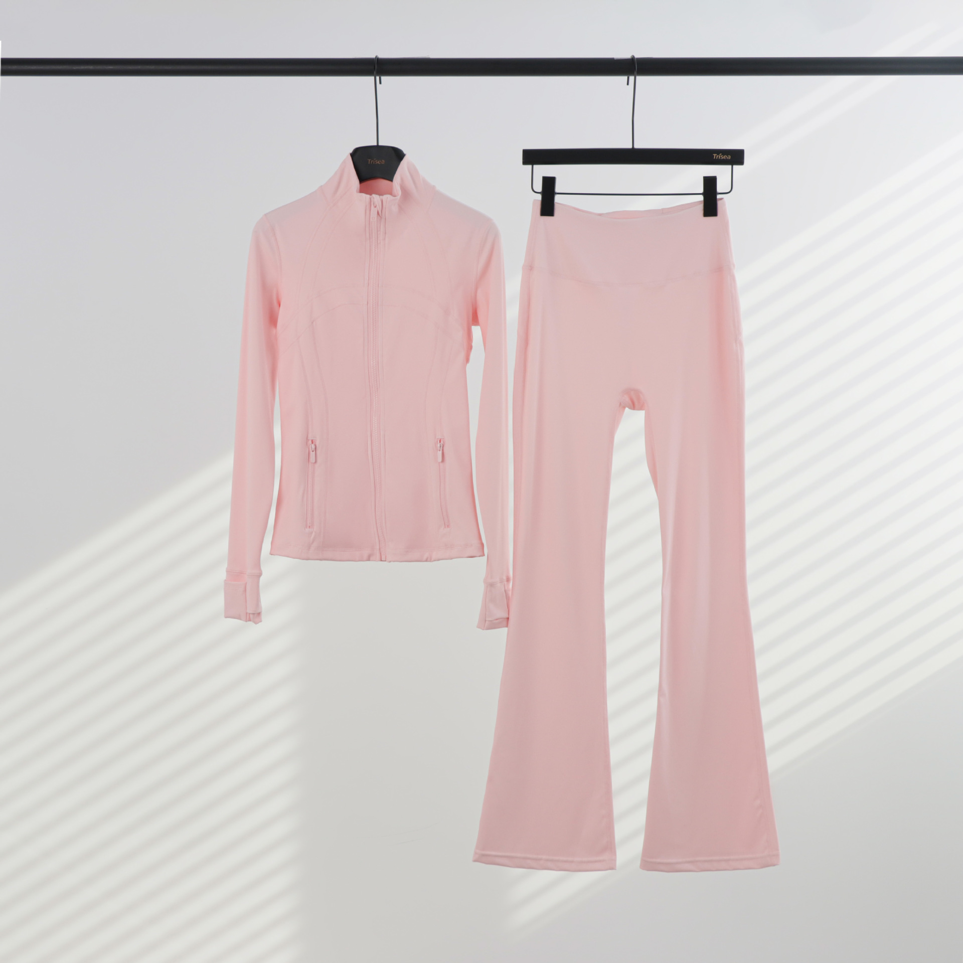 LULU chaqueta de cuello de喇叭 con cremallera, chaqueta de cuerpo, chaqueta de yoga elástica, mujer