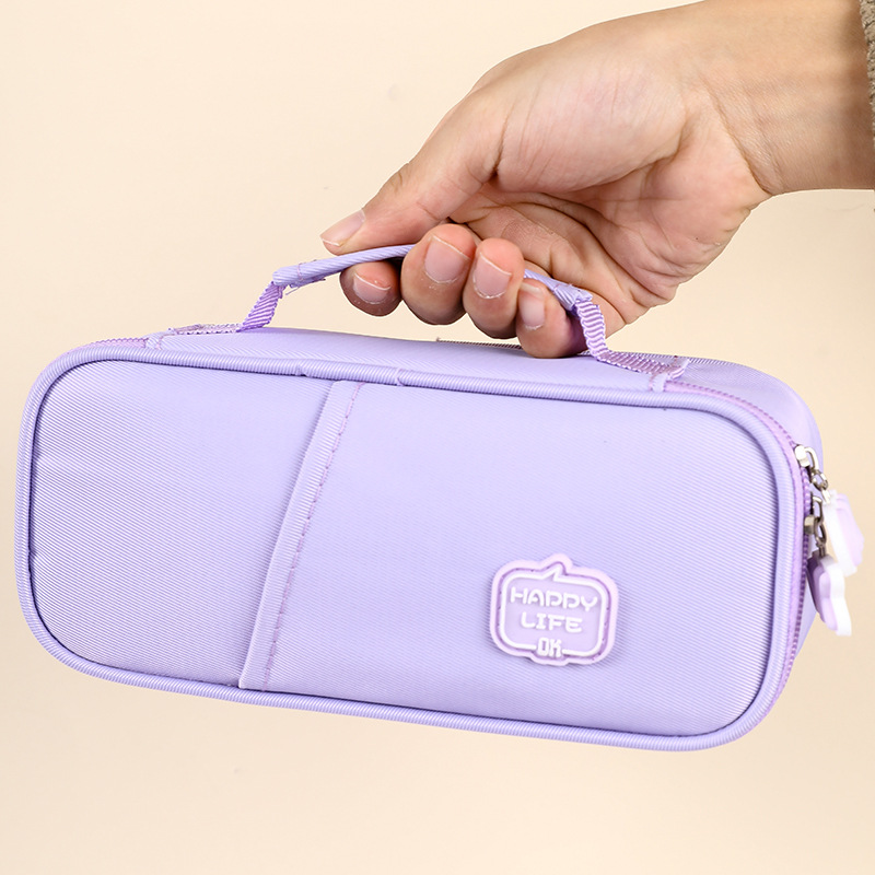 Comercio exterior transfronterizo simple caja de papelería Portátil Bolsa de lápiz caso de lápiz de gran capacidad caja de lápiz cuadrado