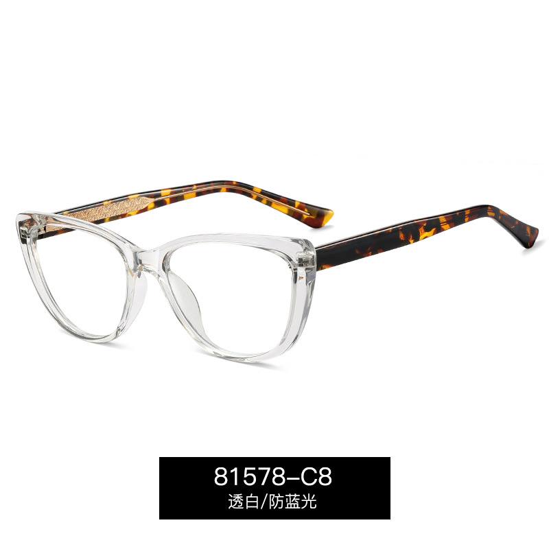 81578 Europa y América imitación de la placa personalidad gafas de luz plana textura de color de color CP insertado gafas de protección de lanza de tendencia