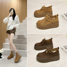 发泡底2025新款秋季单鞋增高复古冬季加绒博肯鞋通勤乐福鞋313233