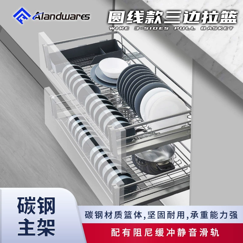 Трехсторонние корзины для кухонной корзины для посуды