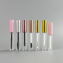 5ml睫毛胶水瓶 petg透明管身logo印刷喷镀金盖眼睫毛胶水空瓶现货