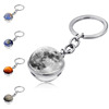 Planetary glossy crystal solar-powered, pendant, keychain