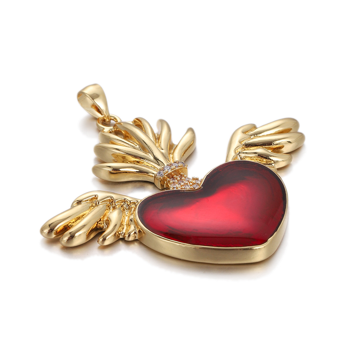 5g Weight Pendant, Chain Jewelry Making Type Copper Chain Material 1 Piece Quantity Holiday, Daily Occasion Copper Material Portrait, Heart Shape Pattern Unisex Gender Plating Design Retro, Simple Style Style 1 Piece Copper Portrait Heart Shape Pendant Chain 11