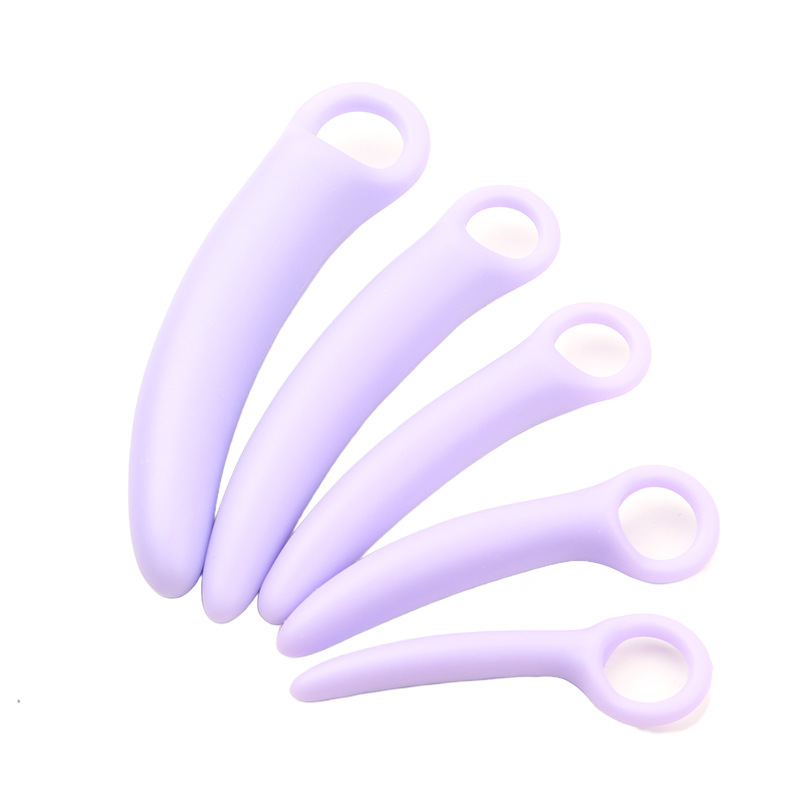 Progressive Vaginal Dilator Trainer Set, TPE, Manual Spasm Relief, Pink Size 5 — detail image 1