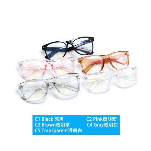 Y1039K欧美复古黑框蓝光眼镜UV400透明眼睛框近视男女素颜平光镜