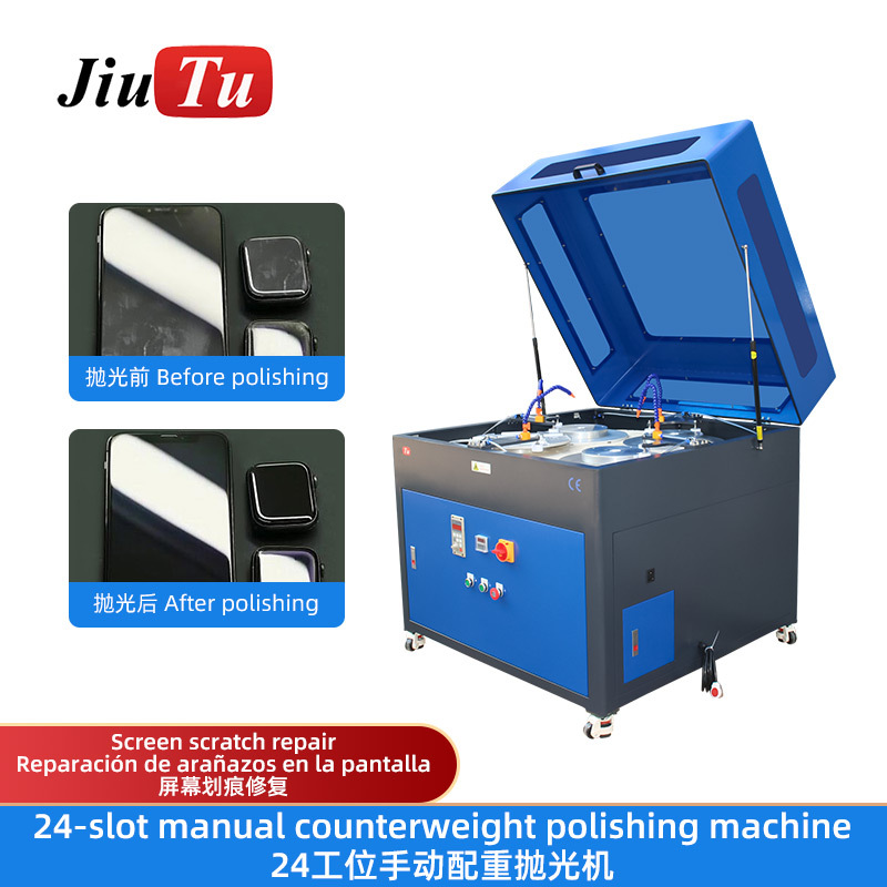 24工位手机屏幕划痕打磨机适用手机维修经销商屏幕批量翻新