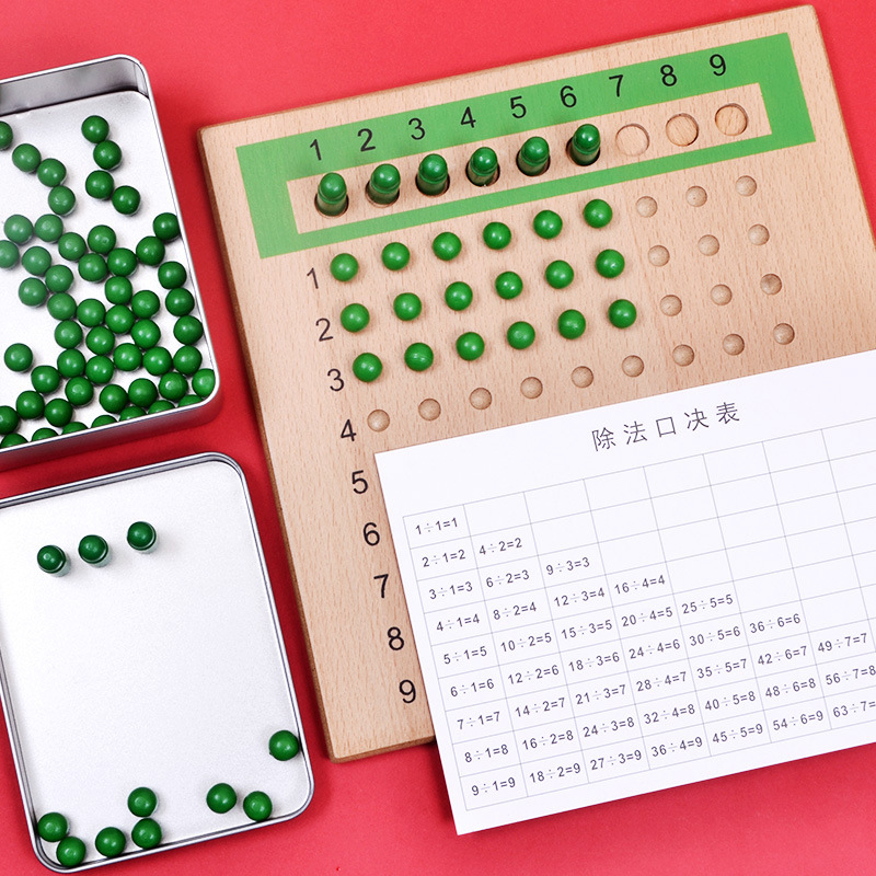 Ayudas para la enseñanza de matemáticas Montessori tablero de multiplicación y división tablero de adición y sustracción tablero de educación temprana para niños Montessori