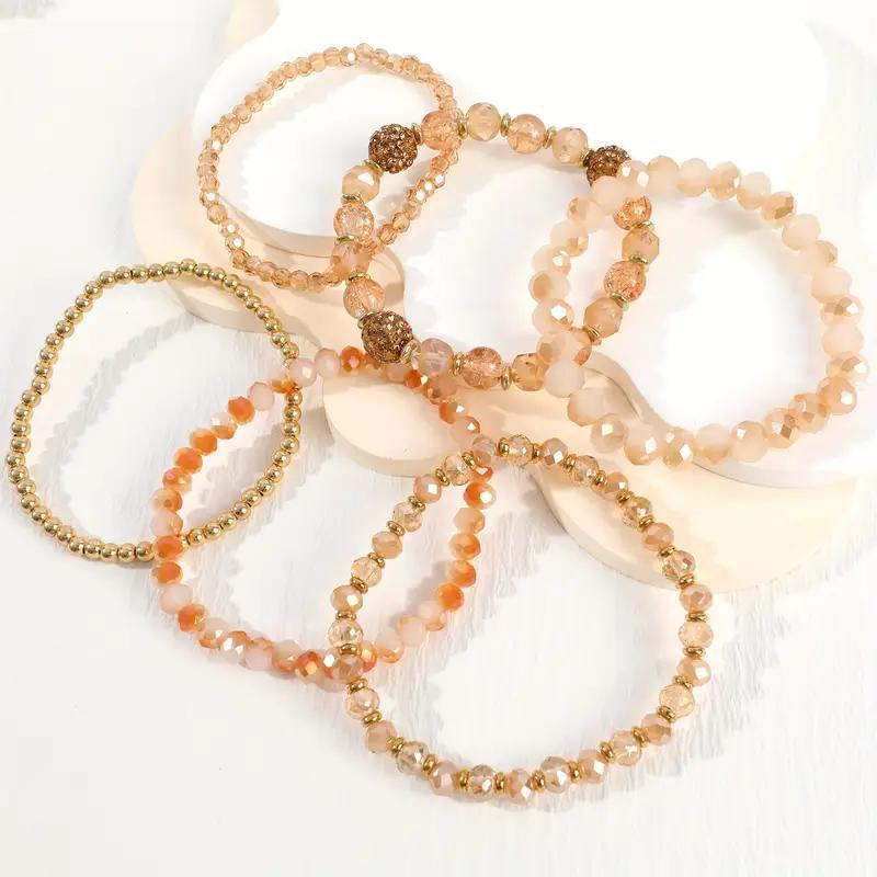 Bracciale charm multistrato in cristallo stile bohemien chic_voghion.com