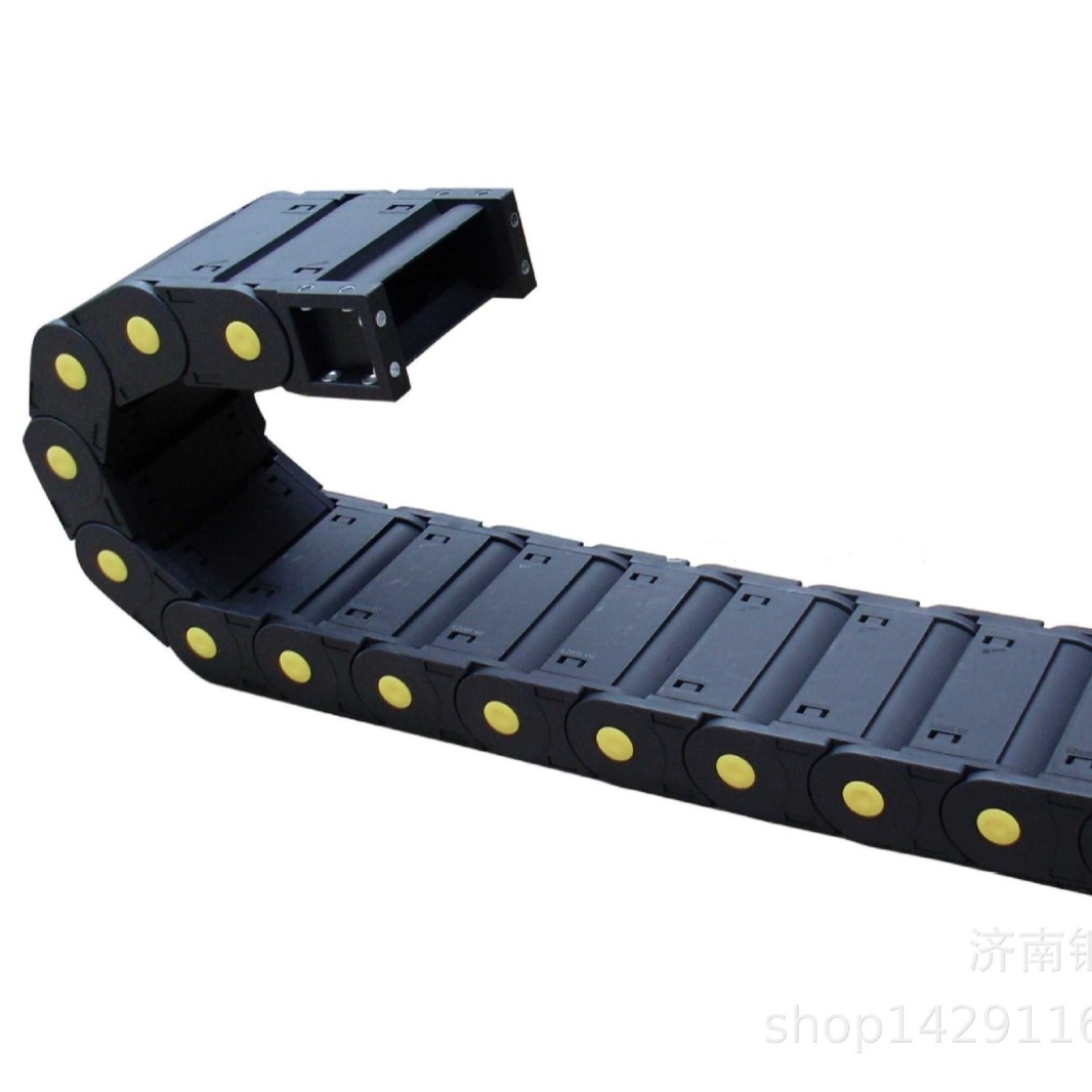 现货 拖链尼龙材料电缆穿线坦克链桥式全封闭穿线塑料尼龙拖链