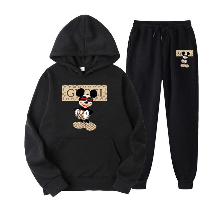 2025 New Fashion Casual Sweatshirt Suit, Mickey Mouse Pattern Printed Hooded Jacket