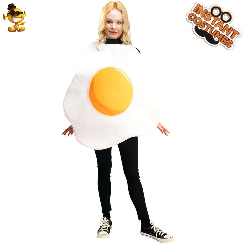 ハロウィーン成人男女カップルの目玉焼きベーコンパーティー衣装お笑いグルメコスプレ衣装|undefined