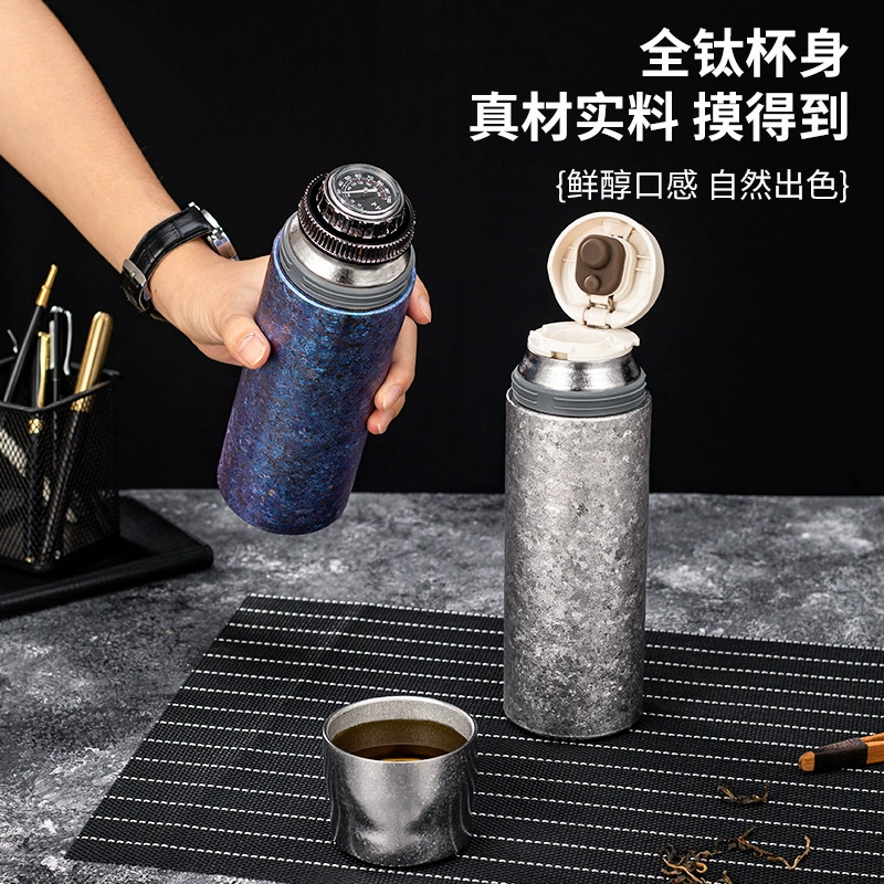 Fashionable tea cup for auto, Lao Baicha for traveling, metal golden water