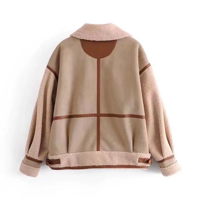 Women's Faux Fur Coat Temperament Motorcycle Style Jacket Spring_voghion.com