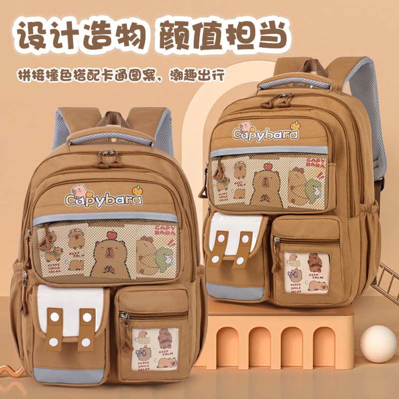 Mochila de niños de dibujos animados transfronterizos de gran capacidad de cuatro o cinco o seis grados mochila de niñas para niños mochila de estudiantes primarios