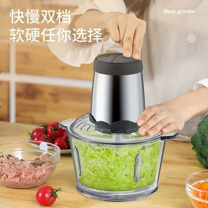 Мясорубка электрическая домашняя мощная многофункциональная кухонная машина члены перемешивание розовый магнит маленький сломанный измельчитель