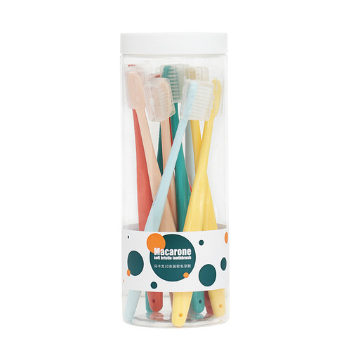 ORC Macaron Soft Hair Toothbrush 10 Pieces Bucket Pack Oral Care New Small Head Toothbrush Supermarket Wholesale Affordable Option