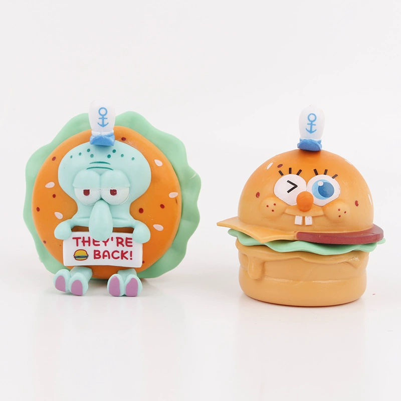 Шесть Delicioус crabburgons Маленький поролон вокруг ручной работы крабовый замок король партия мультфильм модель автомобильный декор декоративный оптовая продажа