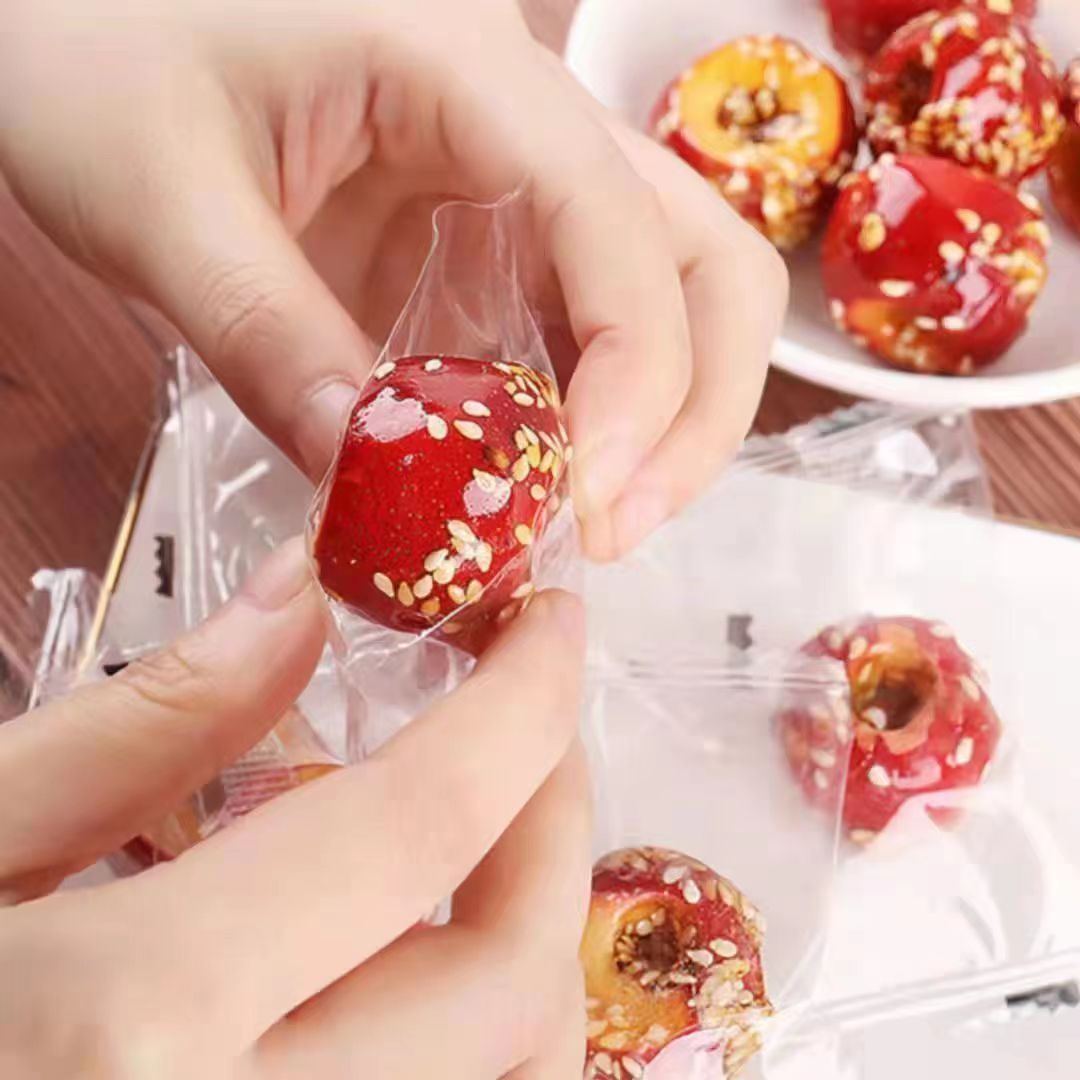 冰糖葫蘆凍干山楂獨立批發500g 代發糖葫蘆無核凍干山楂冰糖葫蘆