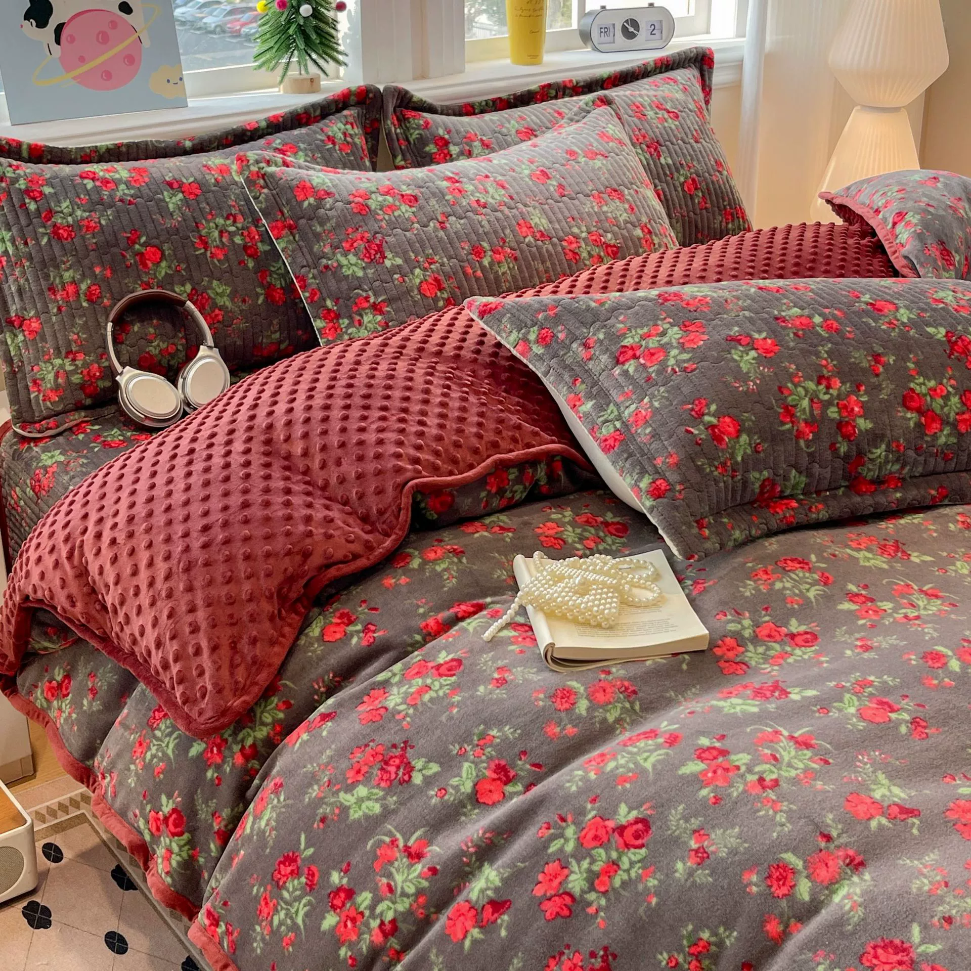 Warm set, sheet, duvet cover, bedspread, 4 piece set