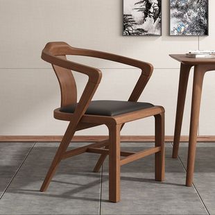 Solid Wood Chair with Mortise and Tenon Structure, Chinese-Style Backrest Chair, Dining Chair, Armchair, Master Chair, Leisure Negotiation Chair, Tea Table Chair