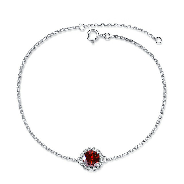 S925 joyería de plata estrella piedra grande y pequeña pulsera de moissanita mujer D color 1 quilate joyería en vivo fábrica al por mayor