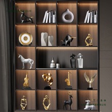 新中式办公室摆件轻奢高档大气上档次装饰品老板茶室工艺品摆设无