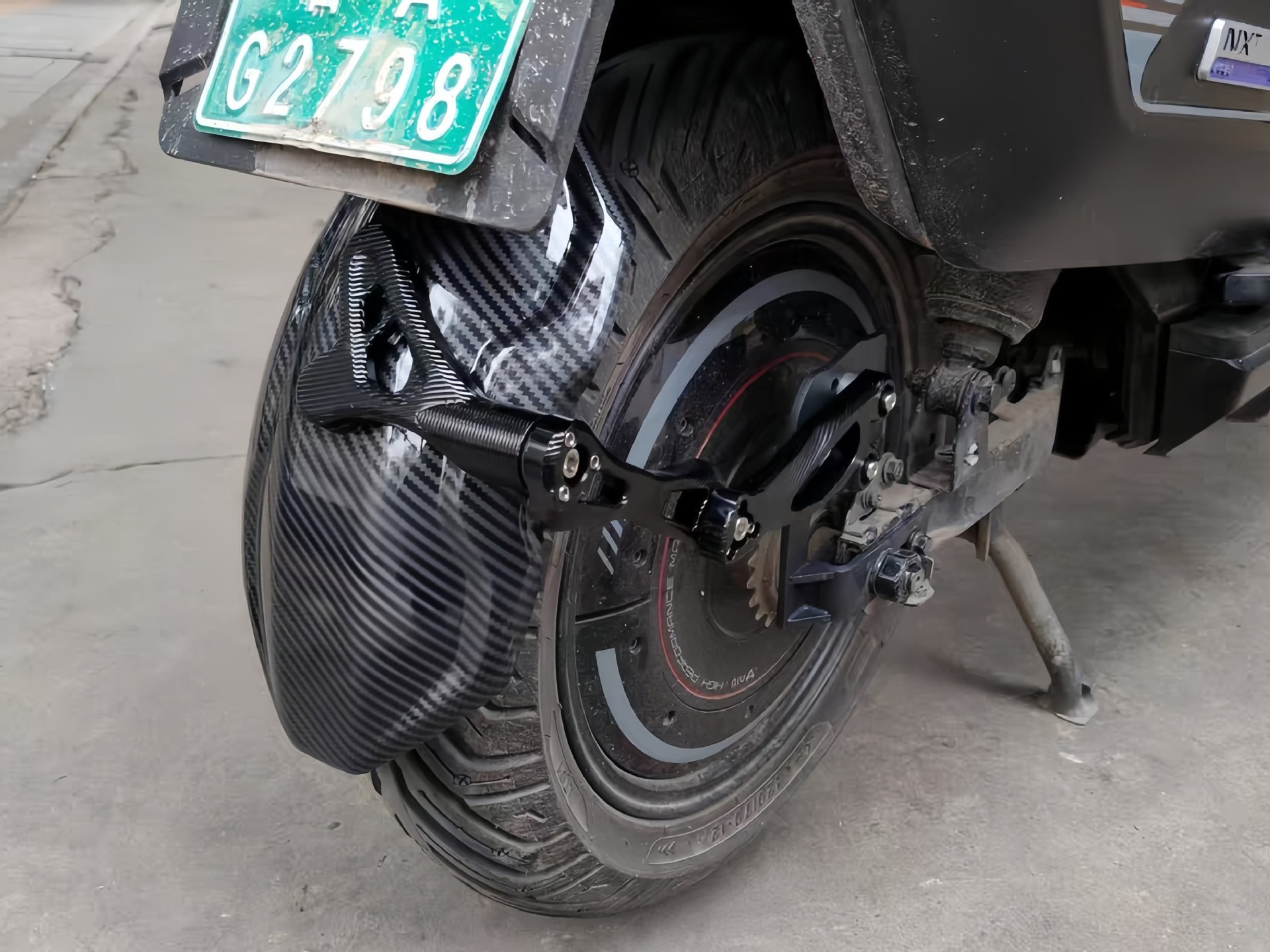 Suitable for Niu Nxt Rear Fender, Nxt-Specific Fender, Widened and Enlarged to Prevent Water and Mud from Splashing, Direct Titanium Accessories