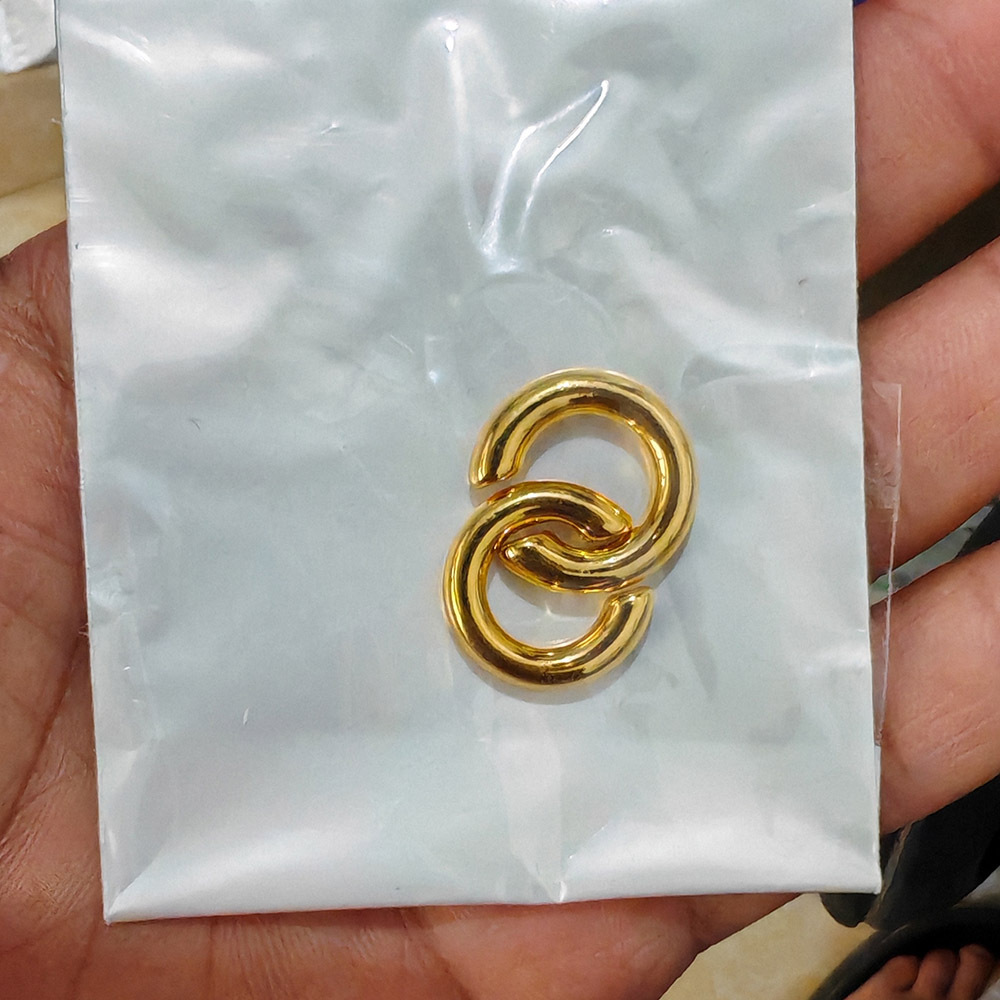 Punk asimétrico clip de oreja de metal clip de hueso de oreja redonda doble clip de hueso de oreja en forma de C de las mujeres pendientes de clip de hueso de oreja joyería al por mayor