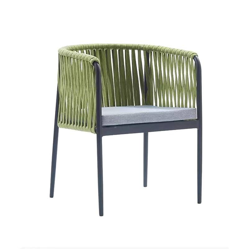 silla de caña de patio respaldo de aluminio al aire libre silla de caña terraza patio al aire libre silla de caña de jardín