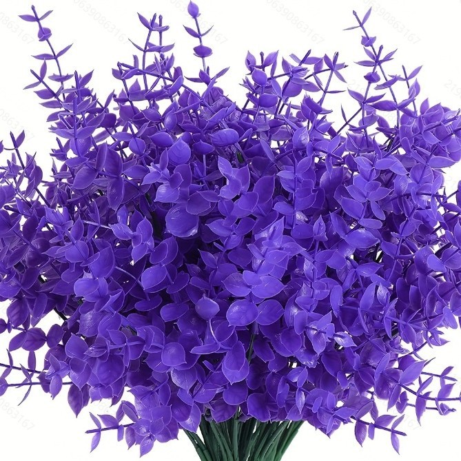 Amazonas transfronterizas de otoño de plástico simulado flores artificiales plantas de eugalia violeta flores decorativas al aire libre