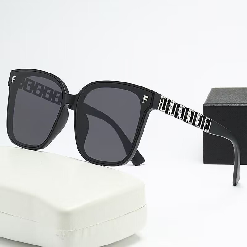 Chanel style sunglasses women's fashionable high-grade ins Internet celebrity sun protection sunglasses large frame round face slimming glasses men