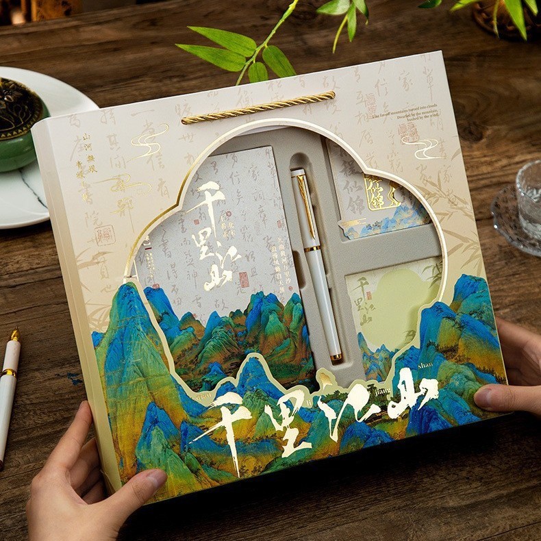 2025新款中国风东方美学高颜值笔记本礼盒套组文艺精致横线日记本|undefined